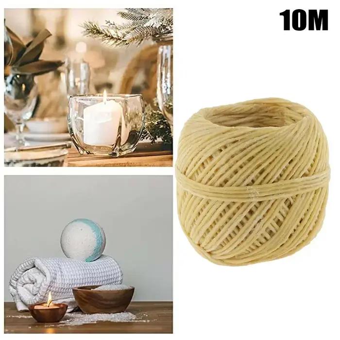 Mèches Cire D'Abeille Naturelle Biologique Chanvre Artisanal Décoration Maison Occasions Spéciales Bougies Personnalisées