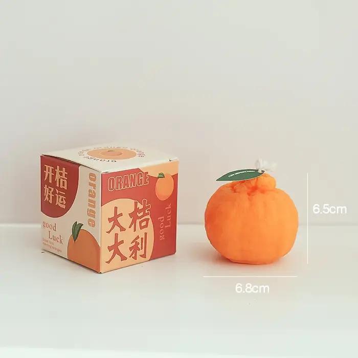 Bougie parfumée faite à la main aux fruits orange