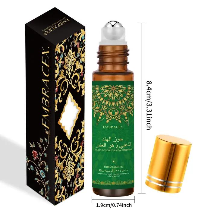 10ml Huiles Parfumées de Fleur de Noix de Coco Dorée et d'Ambregris pour l'Aïd al-Adha - Roll-on