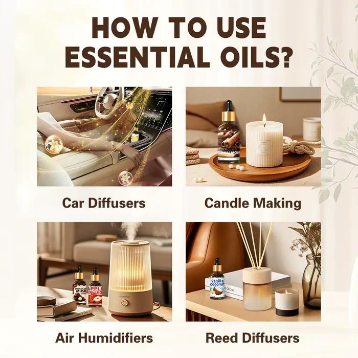 36 huiles parfumées de 30 ml, parfums longue durée pour humidificateurs/diffuseurs, cadeaux de fêtes pour amis
